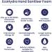 EcoHydra 500ml Alcohol-Free Foam Hand Sanitiser with Pump | NHS Approved Hospital Grade | Kills 99.9999% of Bacteria and Viruses | Safe for Children | Unscented | 1 Count - Buy Online on GoSupps.com