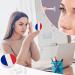 Flag of France Round Case For Contact Lens Kit Storage Box with Mirror Printed - Buy Online on GoSupps.com