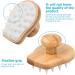 Shengxi Shampoo Brush - Bamboo & Gua Sha Wood Scalp Massager | Silicone Hair Washing Brush for Growth & Care - Buy Online on GoSupps.com