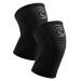Reh band Kniebandage for Kraftsport & Fitness - Kniebandage 7mm Neopren flexible & non -slip Knee Sleeve for men & women carbon/black - 1 pair XS