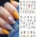Summer Flower Leaf Nail Art Stickers - 12PCS Water Transfer Decals for Colorful Summer Nail Decorations - Buy Online on GoSupps.com