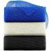 LAPOOH 3 Pieces African Net Long Net Exfoliating Shower Body Scrubber Back Scrubber Skin Smoother
