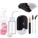 AREMOD Lash Shampoo for Lash Extensions Eyelash Extension Cleanser with USB Lash Fan,50ml Lash Shampoo,Mascara Brush,Nose Blackhead Facial Cleaning Brush and Wash Bottle for Eye Makeup Remover(BLACK)