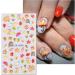 JMEOWIO 3D Embossed Fall Nail Art Stickers - Self-Adhesive Pumpkin & Maple Leaf Design | 5D Autumn Nail Supplies (4 Sheets - Buy Online on GoSupps.com
