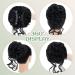 S-Noilite Claw Clip Messy Bun Hair Chignon | Curly Wavy Scrunchie Synthetic Ponytail Extension - Dark Black 1 - Buy Online on GoSupps.com