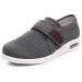 YSDQ Diabetic Shoes Men's Wide Width Shoes with Adjustable Breathable Lightweight Non-Slip Air Cushion Diabetic Edema Sneakers for Elderly Swollen Feet Edema 45EU Grey