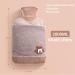 Khaki 1.8L Large Rubber Hot Water Bottle with Cover for Menstrual Cramps & Pain Relief - Hot Water Bottle for Neck, Shoulder, Back, Stomach, Hands & Feet - Buy Online on GoSupps.com