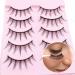 5 Pairs Black DIY False Eyelashes - Natural Stylish Makeup Extensions for Women | Best Eye Lashes & Adhesives - Buy Online on GoSupps.com