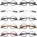 VEVESMUNDO Flexible Round Reading Glasses Set for Men & Women - 8 Pcs 2.0x Bendable Eyeglasses - Buy Online on GoSupps.com