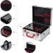 Professional Barber Case & Stylist Tool Box Organizer | Traveling Suitcase with Clippers Tray Storage for Shears Combs & Hairdresser Supplies - Silver Stripe - Buy Online on GoSupps.com
