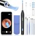 Ear Wax Removal Tool Kit Earwax Removal Kit Ear Cleaning Tool with 6 Ear Set and 6 Ear Pick 1920P Ear Cleaner with Camera and Light Ear Camera and Wax Remover for iPhone Ipad & Android Dark Black