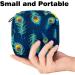 Buy Stylish Storage Bags for Women's Essentials - Peacock Feathers on Navy Blue | Portable Menstrual Pad Pocket Tampons & More - Buy Online on GoSupps.com