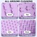 3 in 1 Silicone Brush Cleaner Makeup Brush Cleaner and Dryer Multifunctional Brush Cleaning Mat for Makeup Brushes and Eggs Cleaning Drying and Storage Beauty Tools Purple - Buy Online on GoSupps.com