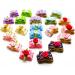 YOY 24PCS / 12 Pairs Adorable Grosgrain Ribbon Pet Dog Hair Bows with Rubber Bands - Puppy Topknot Cat Kitty Doggy Grooming Hair Accessories Bow Knots Headdress Flowers Set for Groomer 24 pcs 1.2" Bows with Flowers - Buy Online on GoSupps.com