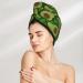 Hair Towel Wrap - Quick Drying Towel Turban with Button | Colorful Avocado Design - Buy Online on GoSupps.com