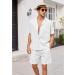 COOFANDY Men's Linen Short Sleeve Hawaiian Shirt Set - Large White - Buy Online on GoSupps.com