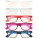 Eyekepper 5 Pack Ladies Blue Light Blocking Readers - Retro Computer Glasses +1.50 Strength - Stylish and Protective - Buy Online on GoSupps.com