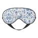 Flowers and Leaves Print Unisex Sleep Eye Mask Soft Comfort Eye Shade Cover for Travel/Yoga/Shift Work Black