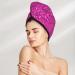 Quick-Dry Hair Towel Wrap with Button | Rose Red Glitter Hair Drying Turban | Best Towel for Fast Hair Drying - Buy Online on GoSupps.com