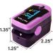Zacurate 500E Premium Fingertip Pulse Oximeter - Blood Oxygen Saturation Monitor with Silicone Cover Batteries & Lanyard | Mystic Purple - Fast International Shipping - Buy Online on GoSupps.com