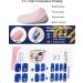 Kalolary 20 Pcs Christmas Gel Nail Polish Strips - Snowflake Designs Glitter Colors Nail Stickers & File - UV/LED Lamp Required - Buy Online on GoSupps.com