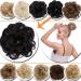 Messy Updo Hairpiece Scrunchy Scrunchie Hair Bun Extension Dark Black Curly Hair Ribbon Ponytail Extensin Donut Hair Chignons Normal Dark Black - Buy Online on GoSupps.com