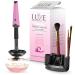 Luxe Makeup Brush Cleaner, Pink Electric Makeup Brush Cleaner with Cleaning Solution Included, USB Charging Station, 3 Adjustable Speeds, Makeup Cleaner to Instantly Wash and Dry Your Makeup Brushes