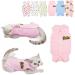 Komate Cat Surgical Professional Recovery Suit After Surgery Cotton Pet Kittens Physiological Clothes for Abdominal Wounds Skin Diseases E-Collar Alternative for Cats and Dogs (S Pink) S Pink
