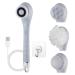 Spa Sciences NERA Shower Body Brush - 4-in-1 Multifunction Treatment - for Improved Exfoliation  Cleansing  Massaging - Includes Body Brush  Loofah  Pumice Stone  Massage Head - All Skin Types
