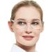 OCCI CHIARI 5.0 Power Blue Light Blocking Reading Glasses for Women - Anti Computer Glare & Eyestrain - Spring Hinge Readers - A-Transparent 5.0x - Buy Online on GoSupps.com