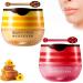 2 Pcs Julia's Bees Lip Balm, Honey Pot Lip Balm, Rich Natural Formula, Propolis Bee Balm Lip Balm Honey Pot, with Applicator, Moisturizing Lip Balm Reduce Lip Lines