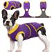 Kuoser Dogebody after op dog body after castration male bitch dogbody after op bitch breathable body for dogs after op leakage protection dog anti-wound licking op body dog purple m (1 Pack) purple