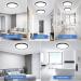 Modern Black LED Ceiling Lamp - 18W Cold White Light for Bathroom Kitchen & Living Room (2-Pack) - Buy Online on GoSupps.com