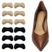 Heel Grips Liner Cushions Inserts for Loose Shoes Premium Heel Pads and Inserts Liner for Men and Women Back of Heel Protectors Cushions to Prevent Shoes from Slipping Blisters -Multicolor Beige+black