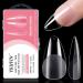 Ysuvin almond nail tip 240 pieces fake nails transparent 12 sizes artificial nails almond artificial nail tips nails nails tips for nailing technicians beginners manicure salons medium almond medium almond-240pcs