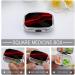 Stylish Black & Red Pill Box - 2 Compartment Medicine Organizer | Portable Decorative Metal Case for Pocket & Purse - Buy Online on GoSupps.com