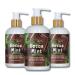 Lather Green Kids Body Lotion Plant Based Gentle Moisturizer with Shea Butter Safe for Sensitive Skin Cocoa Mint 3 Pack (8 oz Each)
