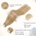 RUNATURE 22 Inch Blonde Tape in Human Hair Extensions - Golden Blonde Highlight Platinum Blonde #16P24 - 50g - Buy Online on GoSupps.com
