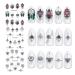 40pcs Nail Sticker Black Flower Water Transfer Sticker Lace Dream Catcher Design Nail Art Slider Polish Decoration Chstz608658 Claral