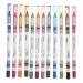 minkissy 12 Pieces Colored Eyeliners Color Eyeliner Colored Pencils Liquid Liner Colorful White Pole Mousse medium colorful