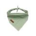 lionet paws Dog Bandana Headscarves Dog Scarf Triangle Scarf Green&White Checked SS (Pack of 1) Green&White Checked