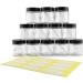 Clear Glass Jars 4oz (12-Pack) for Cosmetics & Food Storage | Includes Spatulas and Labels - Cornucopia - Buy Online on GoSupps.com