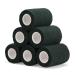 Legal bandage combined self -adhesive 7.5cm x 4.5m 6 rolls fixing sords self -adhering cohesive bandage for first aid dog veterinary wrap sport elastic bandage for wrist feet (dark green) 7.5cm dark green