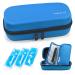 Youshares insulin cooling bag travel pocket-TSA cool box medication isolated diabetic portable cooler pocket for insulin pen glucose meters and other diabetes accessories with 3 cooling packs (EVA blue) Y2 blue
