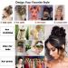 Light Pink Messy Hair Bun Scrunchie Extension - Curly Wavy Chignon Updo Hairpiece for Women - Buy Online on GoSupps.com