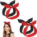 Polka Dot Headband Bow Tie Knotted Hair Bands Headband Retro Wire Headband Vintage Print 40s 50s Head Scarf Bandana for Women Girls Bowknot Headband Black Red Polka Dot Ladies' Gift