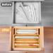 Bamboo Plastic Wrap Dispenser with Cutter - 3 in 1 for Plastic Wrap, Wax Paper, Aluminum Foil - Fits 12 Roll - Housewarming/Mother's Day Gift - Buy Online on GoSupps.com