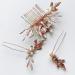 Bridal Hair Comb with Vintage Retro Style: Elegant Leaf Hair Side Comb plus 2 Hair Pins Ideal for Women and Girls on Weddings Parties and Special Occasions - Buy Online on GoSupps.com