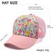 Girls Pony Hat - Distressed High Ponytail Messy Bun Baseball Cap for Kids (4-10 years) - Pink Floral Sun Protection Trucker Hat - Buy Online on GoSupps.com
