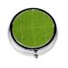 Green Grasslandround Pill Box 3 Compartments Round Pill Box Organizer for Purse Or Pocket &*Portable Travel Pill Box